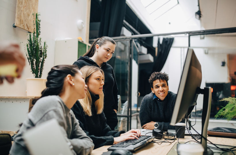 Books lined up on shelves